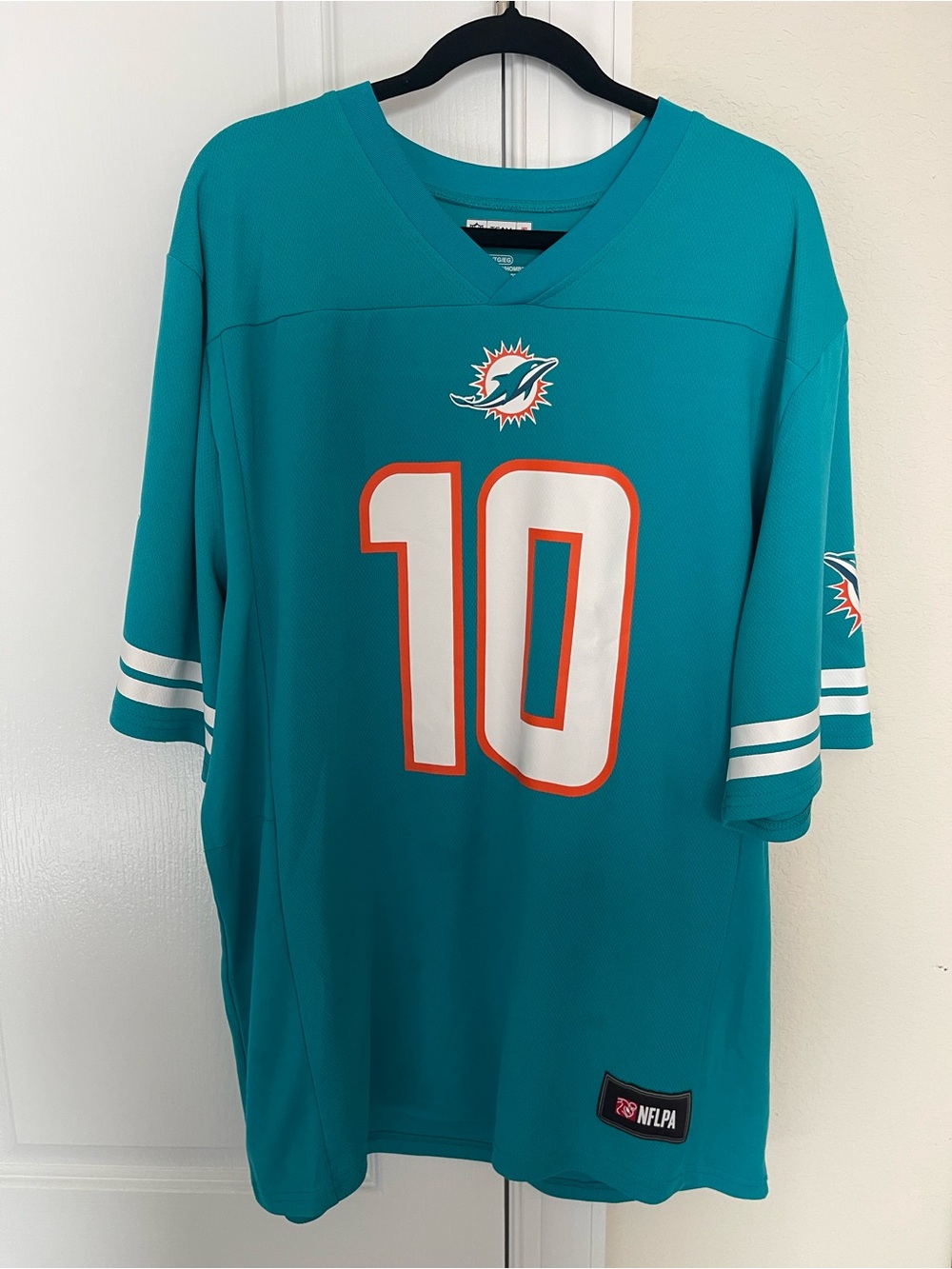 Miami Dolphins Tyreek Hill #10 NFL Team Apparel Jersey XL Aqua Like New